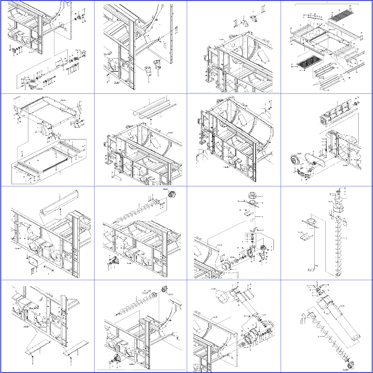 Khoan sàng quạt bộ phận đập